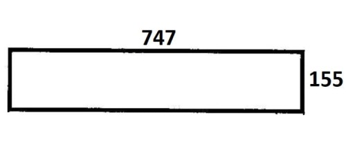 Szyba tylna dolna Massey Ferguson, Ursus (592b)