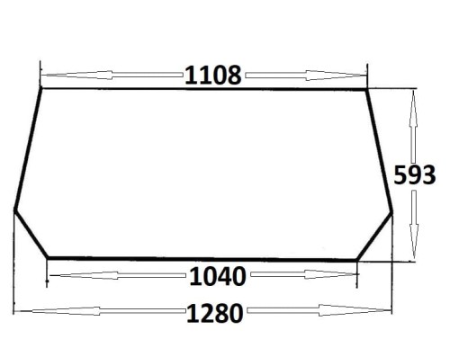 Szyba tylna do ciągnika Ursus (704)