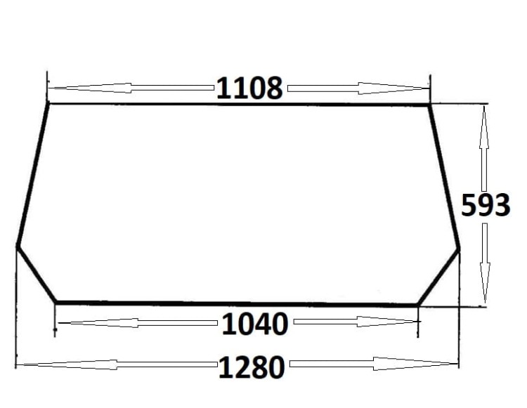 Szyba tylna do ciągnika Ursus (704)