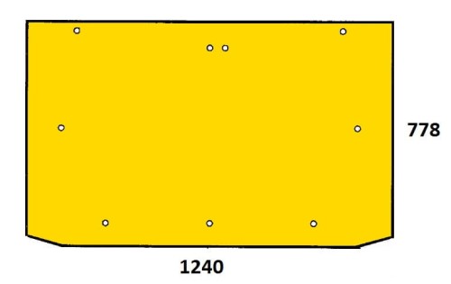 Szyba tylna do ciągnika Hurlimann, Lamborghini, Same 092312680/20 (758)