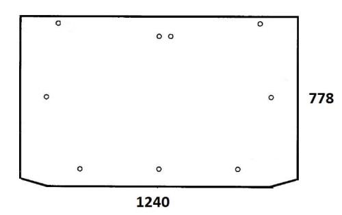 Szyba tylna do ciągnika Hurlimann, Lamborghini, Same 092312680/20 (758)