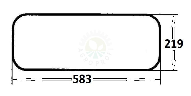 Szyba tylna dolna do ciągnika Landini, Massey Ferguson 3532385M2 (765)