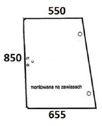 Szyba boczna lewa, prawa do ciągnika Renault, Claas 7700054047 (840)