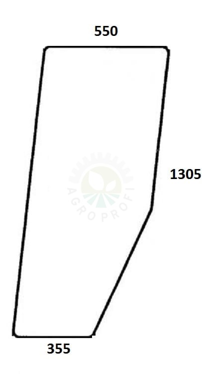 Szyba drzwi lewe, prawe do ciągnika Renault, Claas 7700017134 (841)
