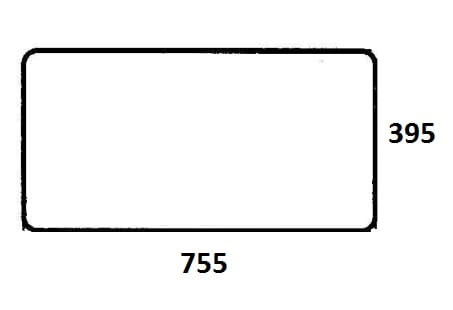 Szyba tylna dolna do ciągnika Renault, Claas 7700020507 (845)