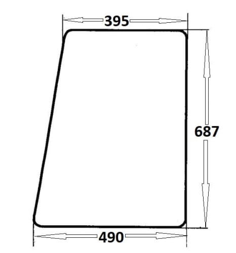 Szyba drzwi lewe do ciągnika Ursus (180b)