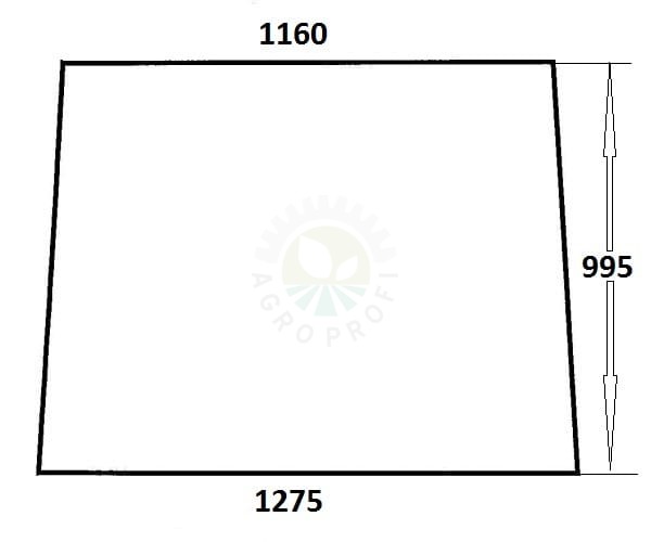 Szyba przednia do ciągnika Renault, Claas 6005028926 (837a)