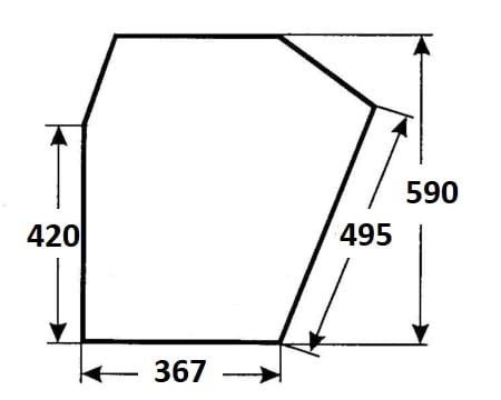 Szyba drzwi dolna lewa, prawa do ciągnika Zetor 69117913 (204)