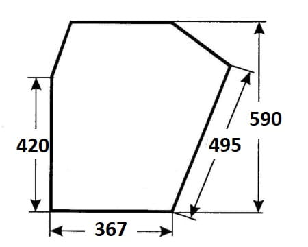Szyba drzwi dolna lewa, prawa do ciągnika Zetor 69117913 (204)
