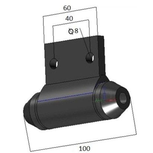 Uchwyt lusterka ciągnika, koparki