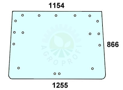 Szyba tylna do ciągnika Renault, Claas - 7700017671