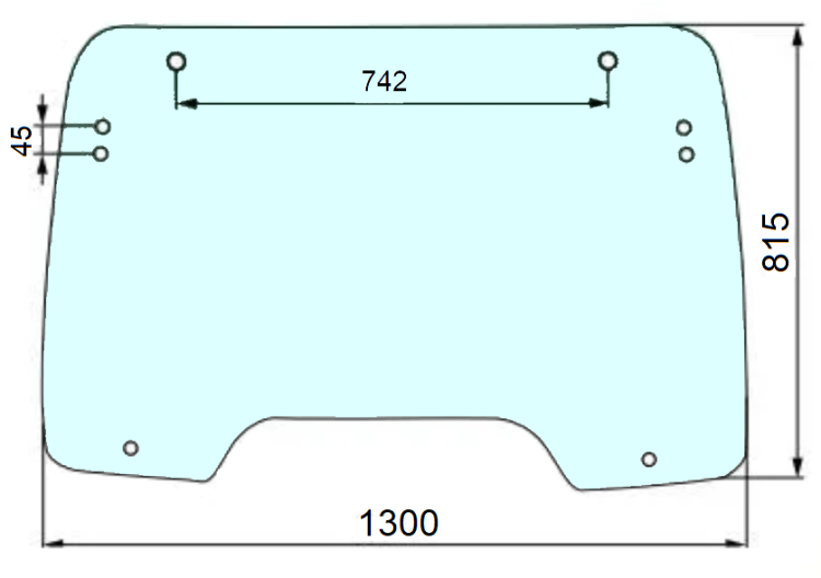 Szyba przednia otwierana do ciągnika Case, New Holland, Steyr - 82032042