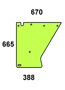 Szyba drzwi dolna do ciągnika Fendt - 205810030650