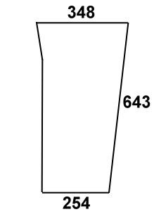 szyba przednia dolna lewa do ciągnika Massey Ferguson - 3901105M1