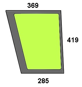 Szyba przednia dolna prawa do ciągnika Valtra, Massey Ferguson 33232200
