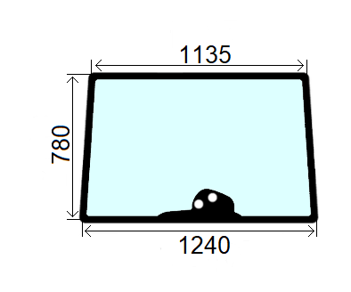 Szyba przednia do ciągnika Deutz, Lamborghini, Same - 0.020.6025.0