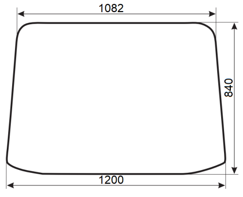 Szyba tylna do ciągnika Belarus MTZ-82 (044)
