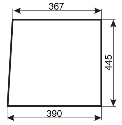 Szyba przednia dolna lewa, prawa do ciągnika Zetor 69117948 (207)