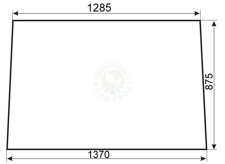 Szyba przednia do ciągnika Zetor 69117950 (355)