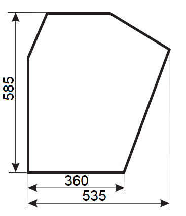 Szyba drzwi dolna lewa, prawa do ciągnika Zetor 69117913 (358)