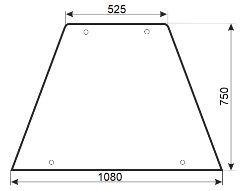 Szyba boczna lewa, prawa do ciągnika Zetor 70117943 (359)