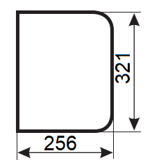Szyba tylna dolna do ciągnika Zetor 70117975 (360)