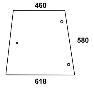 Szyba boczna do ciagnika Massey Ferguson - 3900618M1