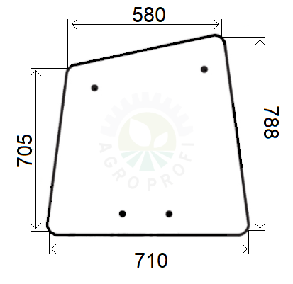 Szyba boczna do ciągnika Valtra, Valmet VT30028710