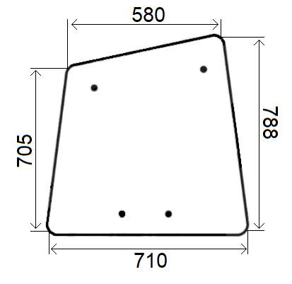 Szyba boczna do ciągnika Valtra, Valmet VT30028710