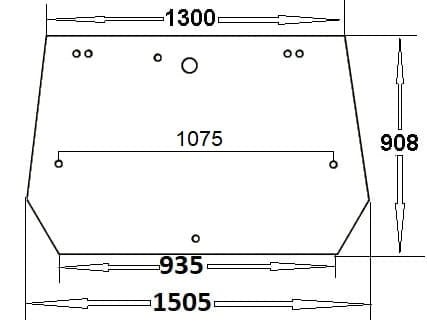 Szyba tylna do ciągnika Case, Fiat, Ford, New Holland - 82014988, 82005316