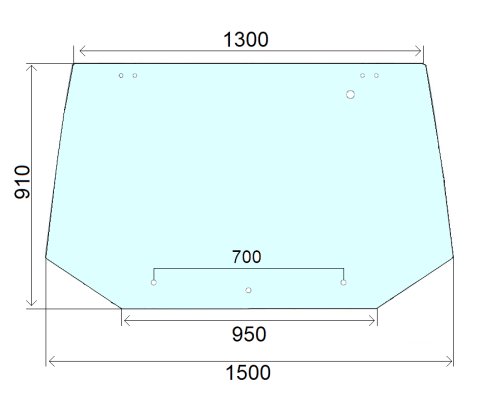 Szyba tylna do ciągnika Ford - 81865244