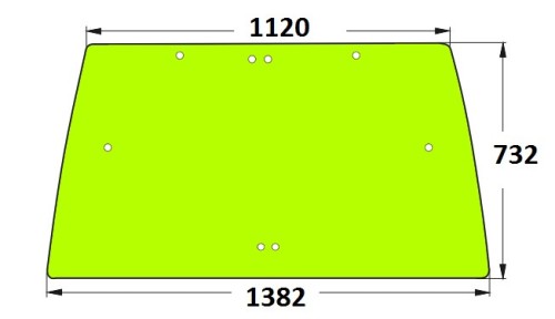 szyba tylna do ciągnika Landini 3555023M3