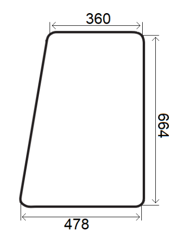 Szyba drzwi lewe do ciągnika Ursus (180)