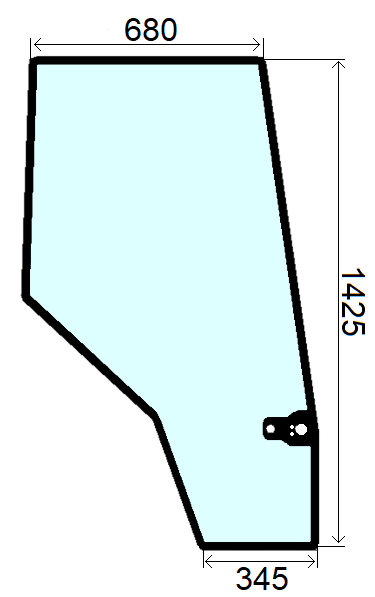 Szyba drzwi prawe do ciągnika Massey Ferguson, Valtra, Valmet V34022300