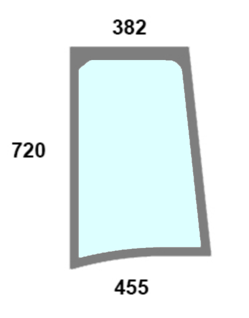Szyba boczna lewa do ciągnika Case, New Holland - 44911555