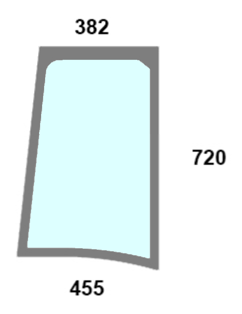 Szyba boczna prawa do ciągnika Case, New Holland - 44910542