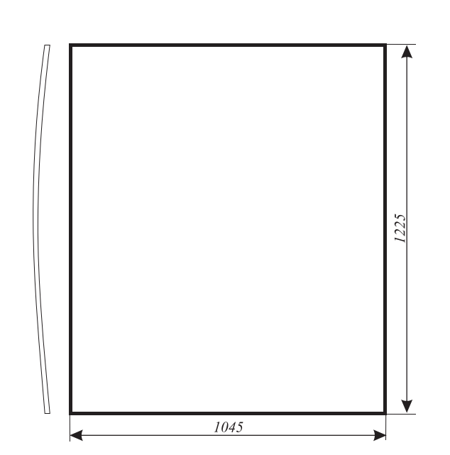 Szyba przednia do ciągnika Pronar (715)