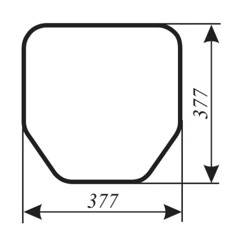 Szyba tylna dolna do ciągnika Pronar 320A (719)