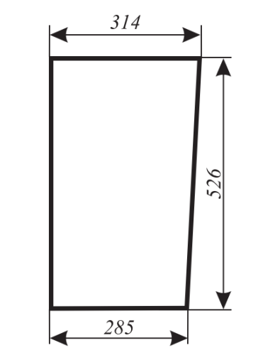 Szyba przednia dolna lewa, prawa do ciągnika Zetor 59117938 (010)