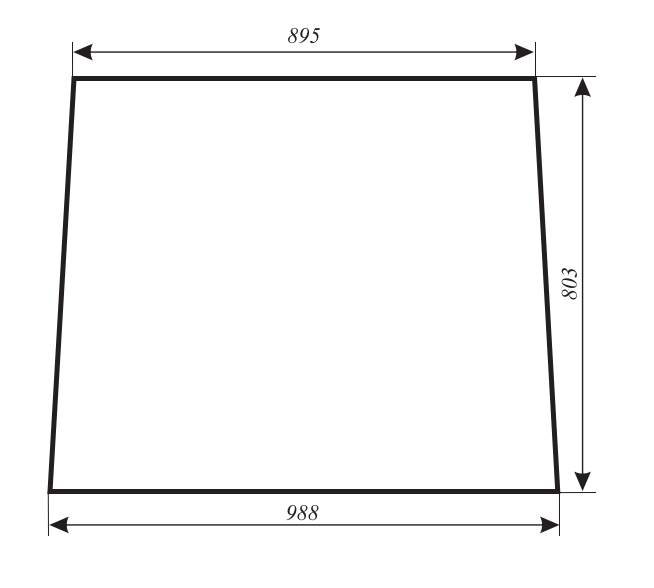 Szyba przednia do ciągnika Zetor 47187961 (536)