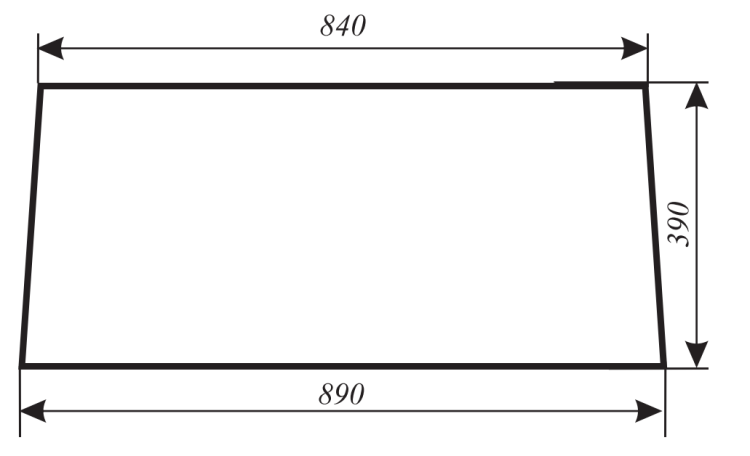 Szyba tylna do ciągnika Zetor 47187952 (537)