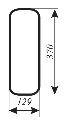 Szyba przednia dolna prawa do ciągnika Zetor (540)