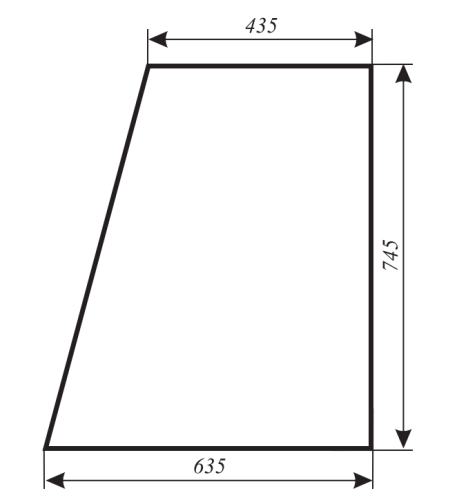 Szyba drzwi górna lewa, prawa do ciągnika Zetor 47187926 (541)