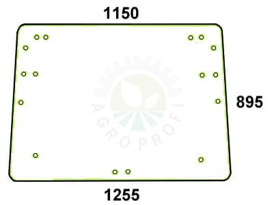 Szyba tylna do ciągnika Renault, Claas - 7700687193