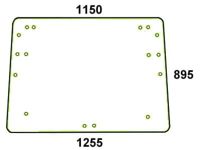 Szyba tylna do ciągnika Renault, Claas - 7700687193