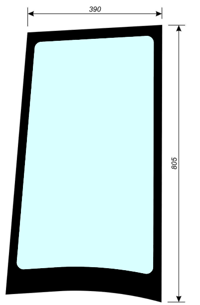 Szyba boczna prawa do ciągnika Renault, Claas Axos, Celtis 6005029098