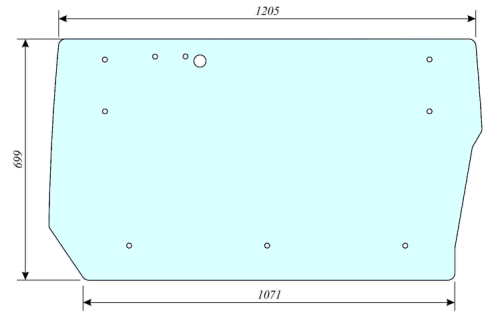 Szyba tylna do ciągnika Zetor Proxima CL 10101369201