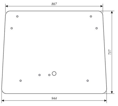 Szyba przednia ciągnika Zetor Ogrodnik 5243