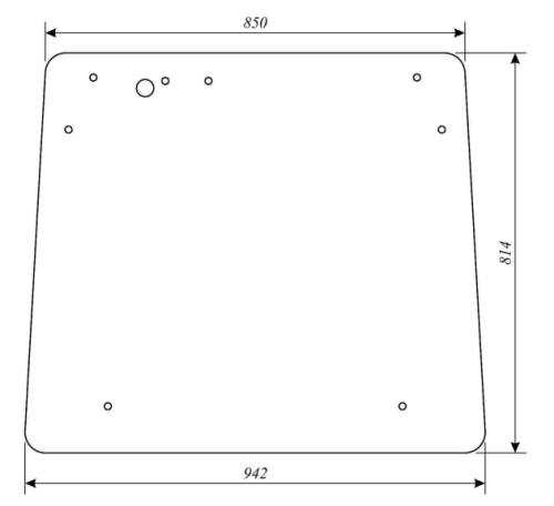 Szyba tylna do ciągnika Zetor Ogrodnik 5243