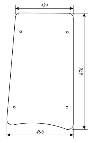 Szyba boczna lewa, prawa do ciągnika Zetor Ogrodnik 5243